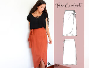 Falda Larga Envolvente Reversible De Seda Reciclada Sari - Estilo Bohemio, Hecha A Mano En India